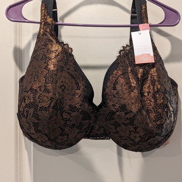 NWT 42G Cacique Lightly Lined Full Coverage Bra with 5 Hooks - Picture 4 of 9